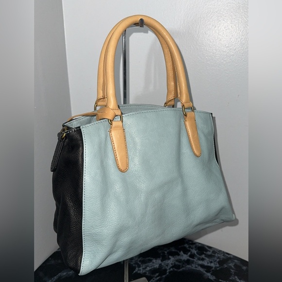 American Leather Co Lavina Convertible Satchel Glacier Lake Multi Blue AUTHENTIC - Picture 6 of 14